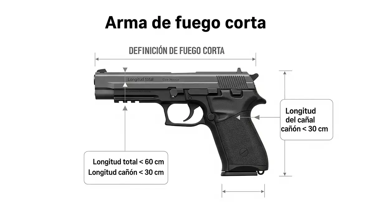 Arma de fuego corta - Temario examen permiso de armas