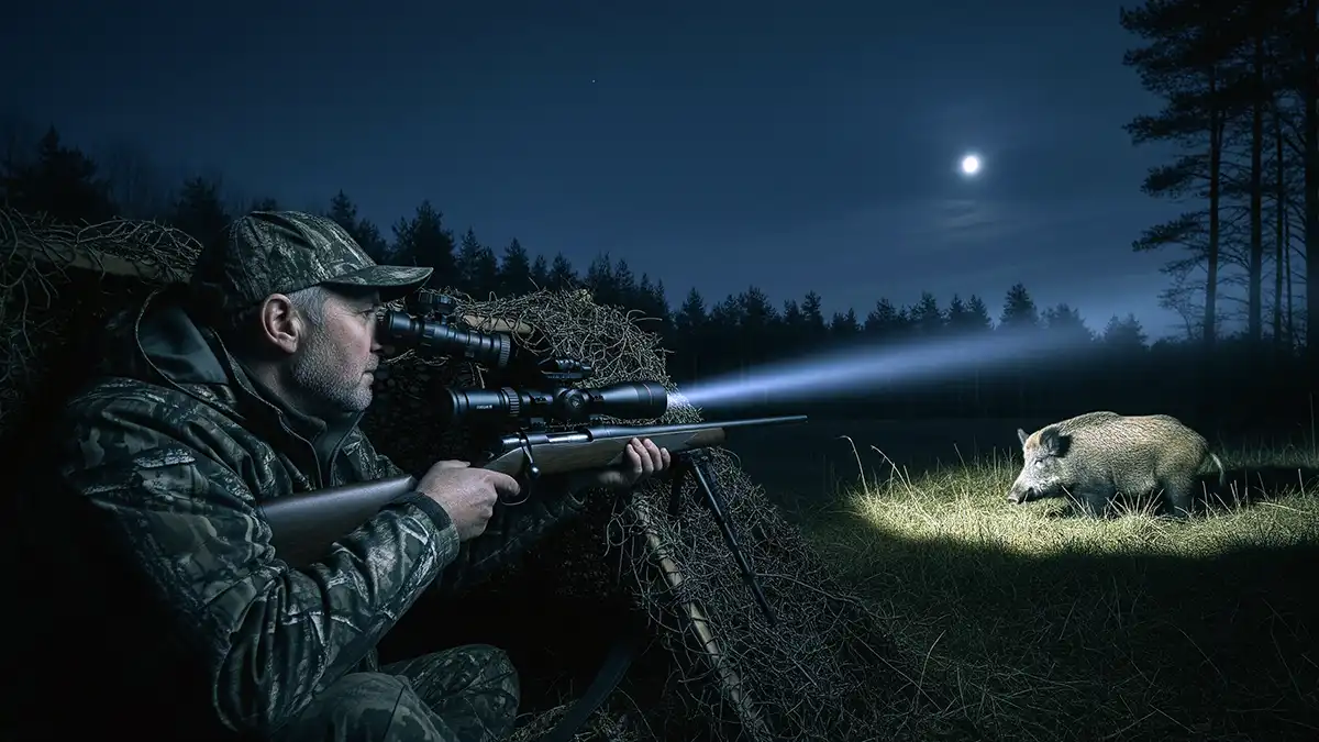 Aguardos Nocturnos de Jabalí: ¿Se puede cazar de noche?