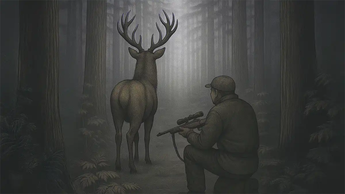 Visualizar a los ciervos de espalda